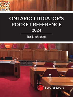 cover image of Ontario Litigator's Pocket Reference